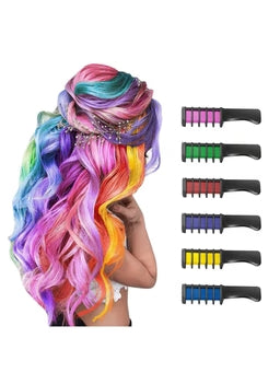 🚨OFERTA PACK DE 6 TIZAS TEMPORALES PARA EL CABELLO 🌈LUCE HERMOSA EN CADA MOMENTO✨