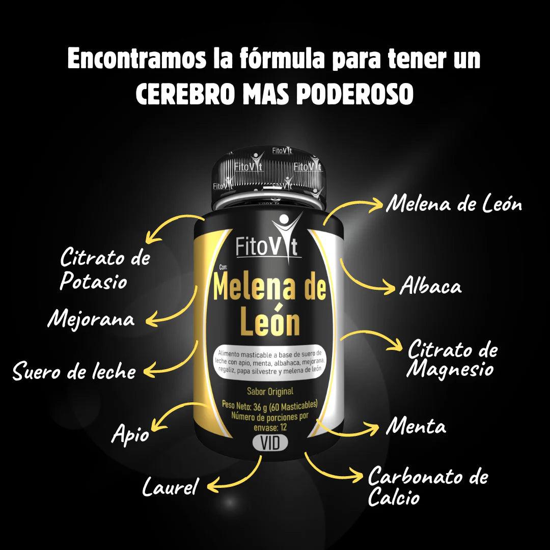 40% DE DCTO EN MELENA DE LEÓN✨El hongo milagroso para tu cerebro🧠 y salud / Frasco x 60 Cápsulas 360 mg