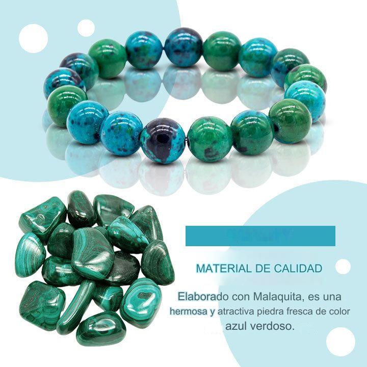 Pulsera de Piedras de Crisocola y Malaquita para controlar la diabetes y potenciar la autocuración - DiaGem