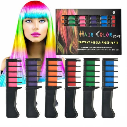 🚨OFERTA PACK DE 6 TIZAS TEMPORALES PARA EL CABELLO 🌈LUCE HERMOSA EN CADA MOMENTO✨