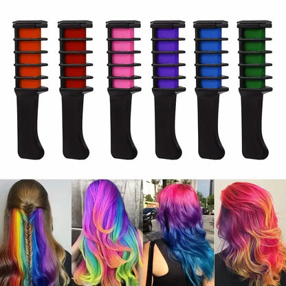 🚨OFERTA PACK DE 6 TIZAS TEMPORALES PARA EL CABELLO 🌈LUCE HERMOSA EN CADA MOMENTO✨